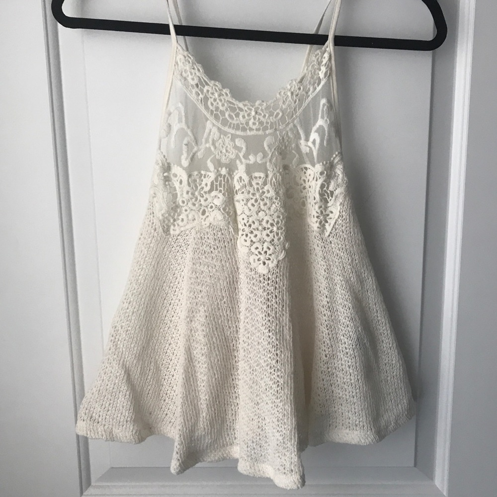 Cream Crochet Top